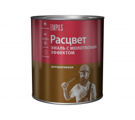 Эмаль с молотковым эффектом Расцвет алкидно-стирольная, золотистая, 2.5 кг 77622 