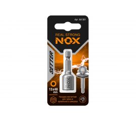 Ключ-насадка магнитная NUT SETTER (13x48 мм; карта) NOX 551301 