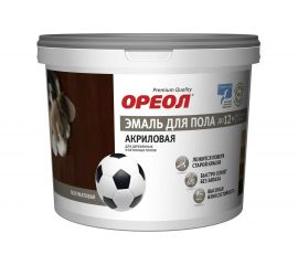 Акриловая эмаль для пола Ореол (полуматовая; красно-коричневая; 0.9 кг) 73367 