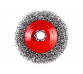 Щетка конусная 100 мм, М14, витая проволока для УШМ INTERTOOL BT-5100 