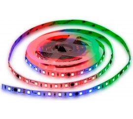 Комплект адресной ленты Apeyron 24В, 14,4Вт/м, smd5050, 60д/м, IP20, подложка 10мм (белая), 5м, RGB/ 10-93 