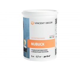 Декоративное покрытие VINCENT DECOR NUBUCK с эффектом гладкой матовой кожи 1л 404-172 