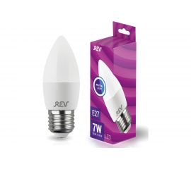 Светодиодная лампа LED C37 Е27 7W 560Лм, 4000K, холодный свет, свеча REV 32348 8 