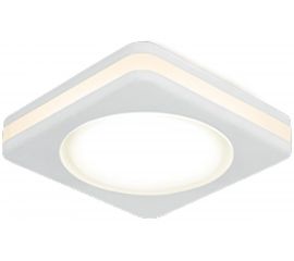 Светильник, Квадрат, Белый, 5W, LED 3000K Gauss Backlight BL100 