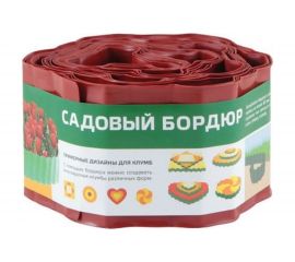 Бордюр для газонов грядок Park С H=10 cm L=9 m красный 256007 