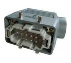 Вилка Emas 4-фиксатора, боковой ввод, 10 полюсов, 16А, 400В. EBM10FU10 