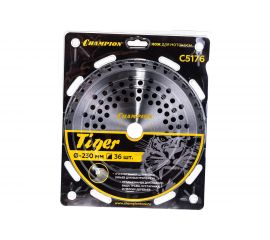 Нож с зубцами из твердого сплава Tiger (36 зубьев, 230х25,4 мм) CHAMPION C5176 