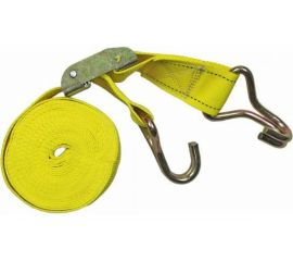 Стяжной ремень EКТО с 2-я крюками, 600 кг, длина 5,0 м, ширина 50 мм LS-001-0600 