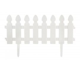 Забор декоративный штакетник Park L=2м H=21см 4шт по 50см и 8 ножек белый 999136 