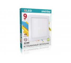 Встраиваемый светильник Smartbuy LED DL Square-9w, 6500K, IP20 SBL-DLSq-9-65K 