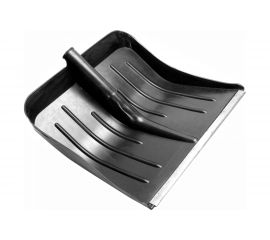 Снеговая лопата ON 410х400мм пластмассовая с ал. планкой, d-32 ЧЕРНАЯ 24-01-013 