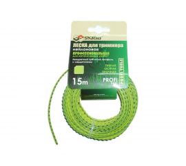 Леска для триммера (3.0 мм х 15 м; зубчатый квадрат) SKRAB 28463 