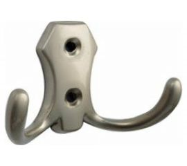 Мебельный крючок JET 585 двухрожковый, матовый никель CQ585Z.002NA99 
