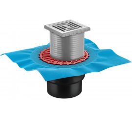 Напольный трап водосток BERGES ZENTRUM Uno 100х100, D50-110 мм 090471 