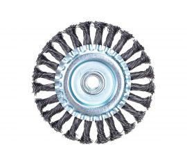 Корщетка-колесо гайка М14 стальная витая проволока 125 мм FIT 39123 
