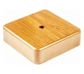 Распределительная коробка Экопласт SD, 1 постовая, 75х75х20мм c текстурой дерева, 72908P-1 