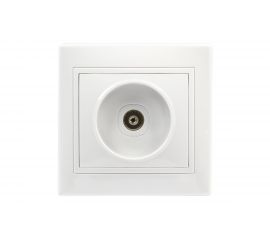 Телевизионная розетка Smartbuy 1-местная 75Ом 5-862МГц белая Венера SBE-01w-S1-TV 