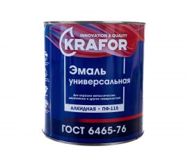 Универсальная атмосферостойкая эмаль Krafor ПФ-115 салатная 2.7 кг 6 26044 