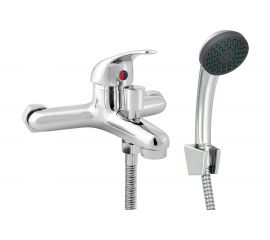 Смеситель для ванны СЛАВЕН с коротким S-Образным изливом 150 мм, комплект СЛ-ОД-П30 