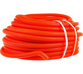 Гофрированная труба Экопласт Труба ПНД, легкая, с зондом, диаметр 25 мм, цвет оранжевый 20125-OR 