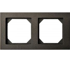 Двойная рамка для розеток LIREGUS Эпсилон 14-245-02 Е/J антрацит 28-117 