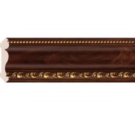 Карниз Cosca 155-1084 интерьерный багет, 70 мм, красное дерево с золотом СПБ016632 