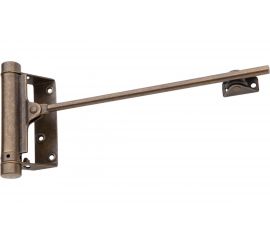 Дверной доводчик ALDEGHI LUIGI SPA стальной, пружинный, 148х335 мм, цвет: античная латунь, к-т: 1 шт + ключ с декоративными шурупами 115OA004 