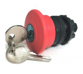 Головка аварийной кнопки Briswik красная гриб 22мм ключ КМЕ 51ФК красный IP40 LAY4-ES14.BR 