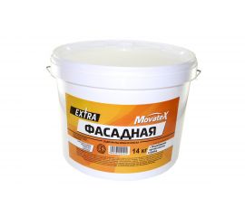 Водоэмульсионная краска Movatex EXTRA фасадная, 14 кг Т11936 