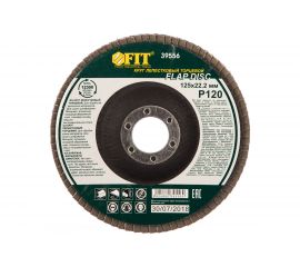 Диск наждачный лепестковый для УШМ (125х22,2 мм; Р120) FIT IT 39556 