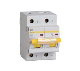 Автоматический выключатель IEK ВА 47-100, 2Р, 80А, 10 кА, х-ка С MVA40-2-080-C 