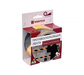 Противоскользящая сигнальная лента VORTEX 50 мм, 5 м, черно-желтая 24160 