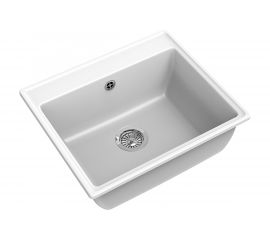 Мойка GRANFEST мрамор VERTEX 1-чаша, 580х500 мм., иней GF-V-580 