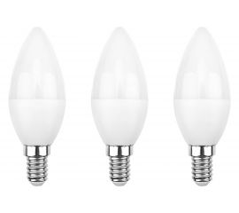 Светодиодная лампа REXANT 3 шт Свеча CN 7.5 Вт E14 4000 K нейтральный свет 604-018-3 