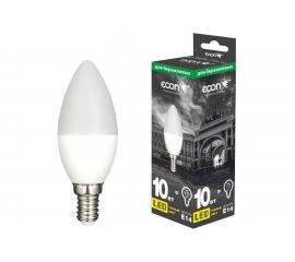 Светодиодная лампа ECON LED CN 10Вт E14 3000K B35 ES 7210010 