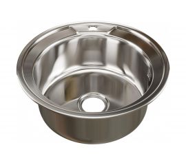 Мойка mixline круглая, 51х51х17 см, 0.6, выпуск 3 1/2, с сифоном 528184 