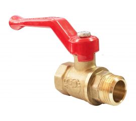 Латунный шаровой кран для воды VALFEX OPTIMA 1/2" ВР/НР ручка-рычаг 11Б27фт1М VF.215.L0R1.012.Bir 