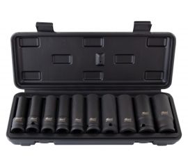 Набор ударных глубоких торцевых головок (10 шт; 10-24 мм; 1/2) KRAFT KT 702034 