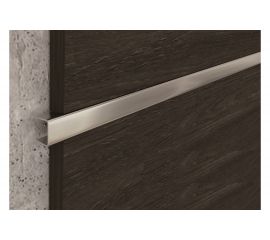 Профиль для плитки ЛУКА из нержавеющей стали бордюр-вставка, 10х25 мм, 2.7 м, полированный УТ000039789 