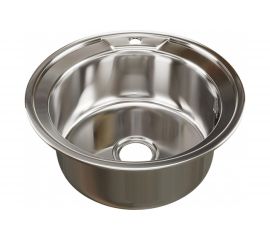 Мойка mixline круглая, 49х49х17 см, 0.6, выпуск 3 1/2, с сифоном 528182 