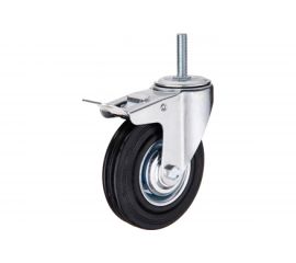 Колесо промышленное поворотное со стержнем и тормозом SCtb 42 (100 мм; 70 кг) А5 1000041 