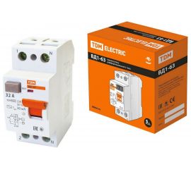 Устройство защитного отключения TDM ВД1-63 2Р 32А 30мА SQ0203-0010 