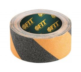 Клейкая противоскользящая лента FIT черно-желтая, 50 мм х 5 м 11971 