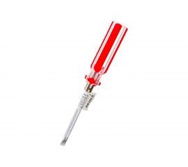 Отвертка с переставным жалом, пластиковая красная прозрачная ручка 6 х 70 мм PH2/SL6 КУРС 56210 