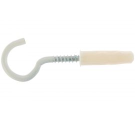 Крюк-шуруп ЕВРОПАРТНЕР белый d3,9хL40 в компл. c дюбелем MULTI 6x25 4шт. MP 304 17 