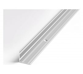 Порог внутренний угловой алюминиевый анодированный ЛУКА (20 мм х 20 мм, 0,9 м, Серебро) УТ000000048 