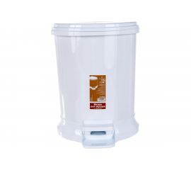 Мусорное ведро с педалью Элластик-Пласт 18 л, белый, ЭП 944998 