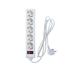 Удлинитель ExeGate EC-5-1.8W 5 евро с заземлением, 1.8м, выключатель с подсветкой, белый 279361 