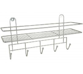 Полка для ванной Rosenberg прямая, с 5 крючками RUS-385015 