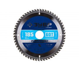 Диск пильный по ламинату ЗУБР Профессионал Ламинат 185х30 мм, 60Т 36930-185-30-60 